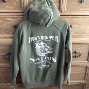 HOGS BREATH SALOON olive hoodie size M